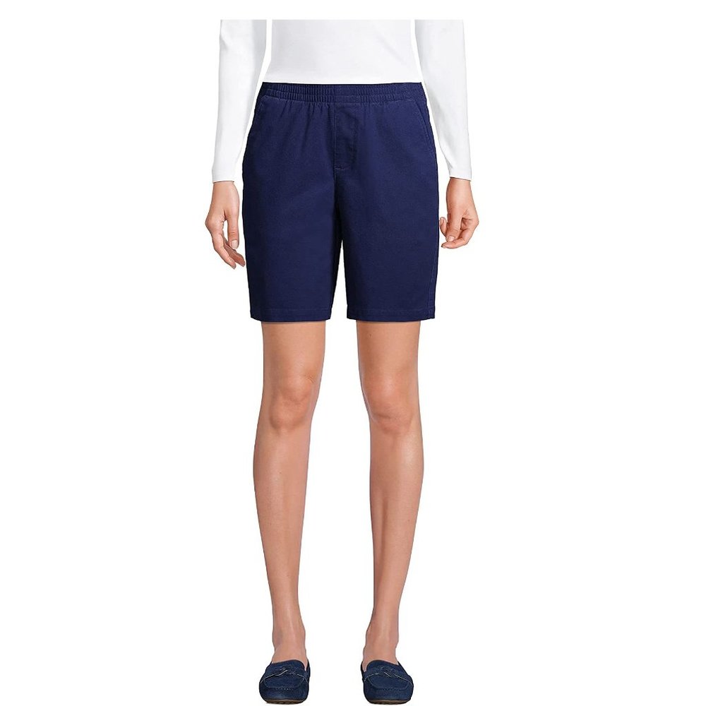 NWoT Lands' End Women's Mid-Waist Knockabout Bermuda Shorts Size 16W $65 HH219